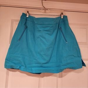 Ruby Rd stretchy blue skirt with shorts built in